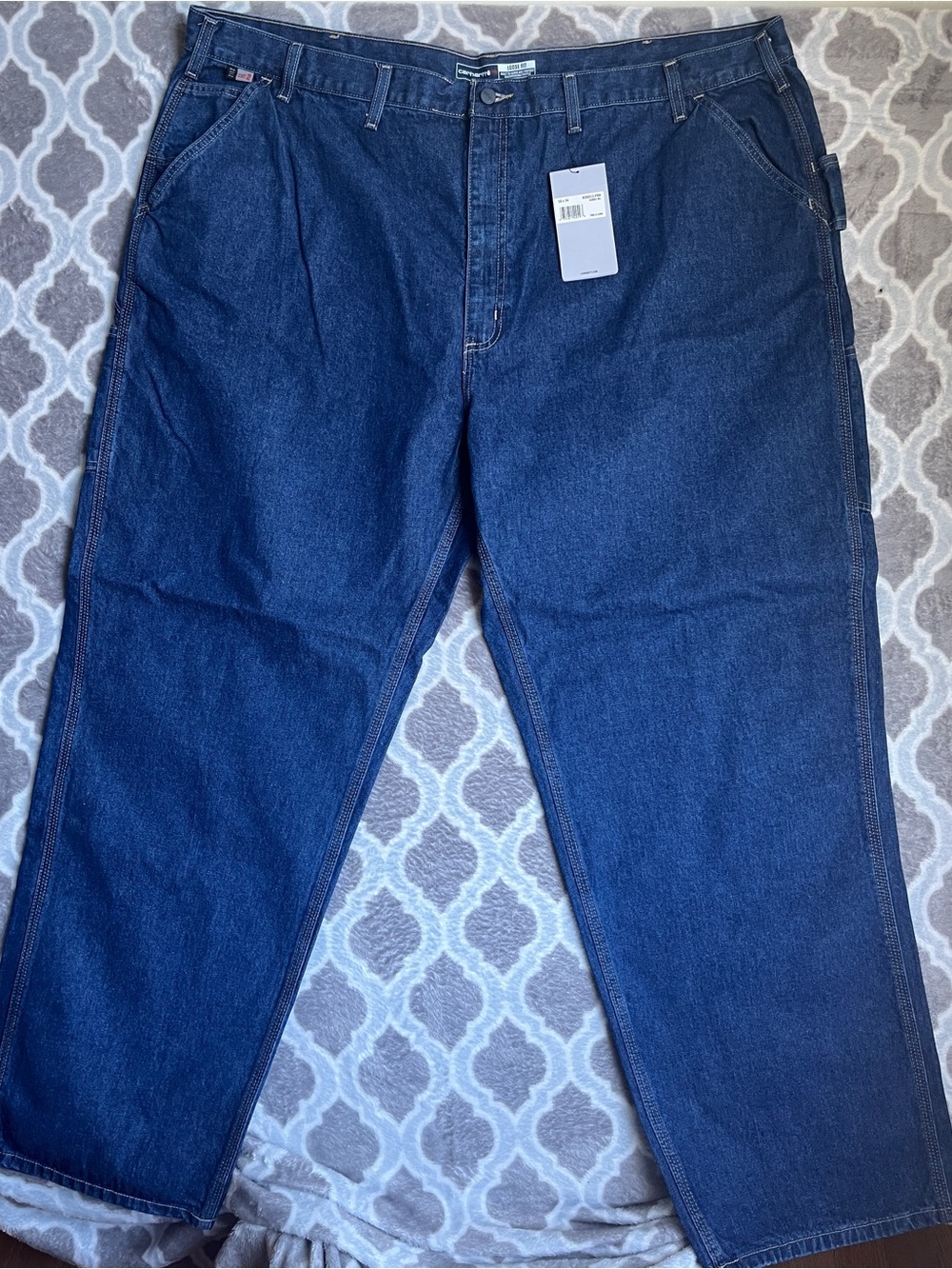 Carhartt Men’s Size 50 Jeans Loose Fit Flame Resistant Work Outdoor Denim